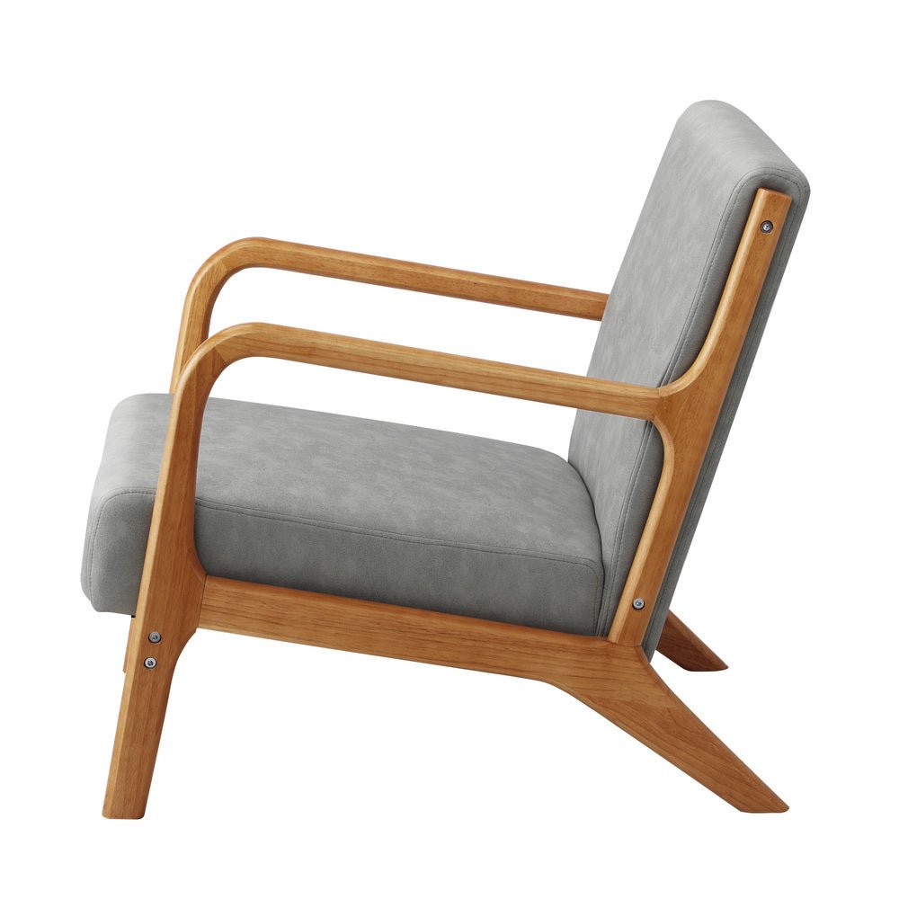 NNEED Armchair Wood Couches Light Grey - Haven HomeHaven Home