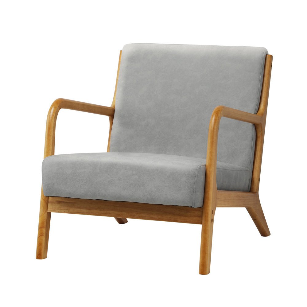 NNEED Armchair Wood Couches Light Grey - Haven HomeHaven Home