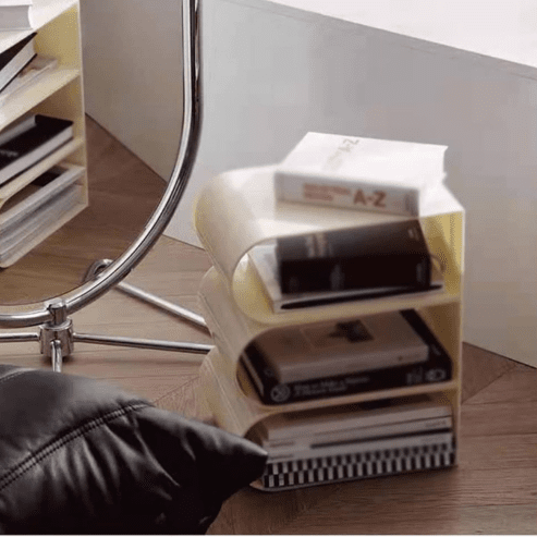 Étagère en acrylique à trois niveaux – présentoir transparent pour livres, magazines ou documents T1 - Haven HomeHaven Home