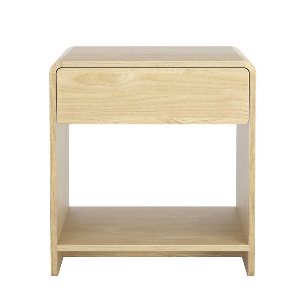 NNEDSZ Artiss Bedside Table Drawer Open Shelf Pine - Haven HomeHaven Home