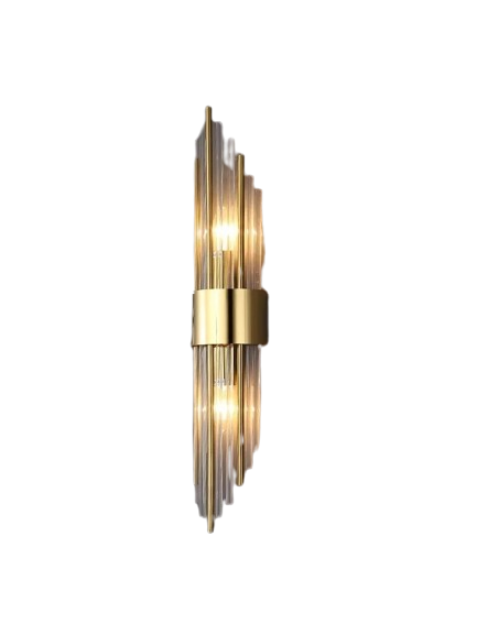NNEOBA Modern Gold Glass Wall Lamp: Artistic Illumination for Living Spaces