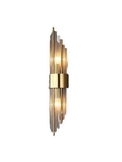 NNEOBA Modern Gold Glass Wall Lamp: Artistic Illumination for Living Spaces