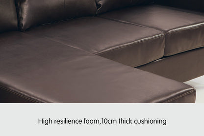 NNEDPE Sarantino Corner Sofa Couch with Chaise - Brown - Haven HomeHaven Home