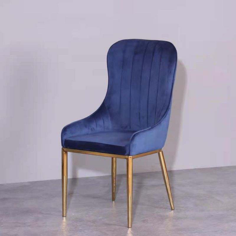NNEDSZ Vivian Blue Gold Velvet Dining Chair-0