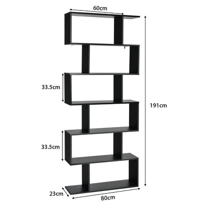 NNECW 6 - tier Bookshelf with Anti - Tipping Device for Office - Haven HomeHaven Home